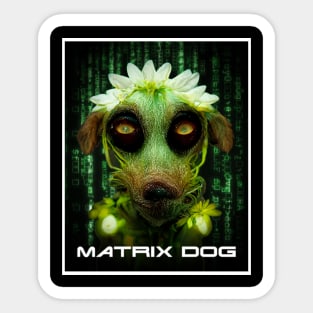 matrix dog Sticker